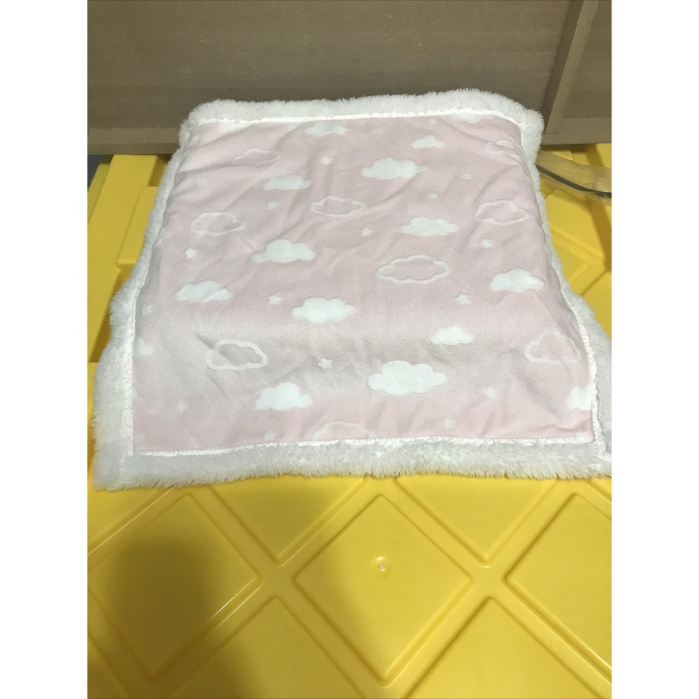 American Baby Company Blanket Lovey Pink Sherpa Chenille 14"